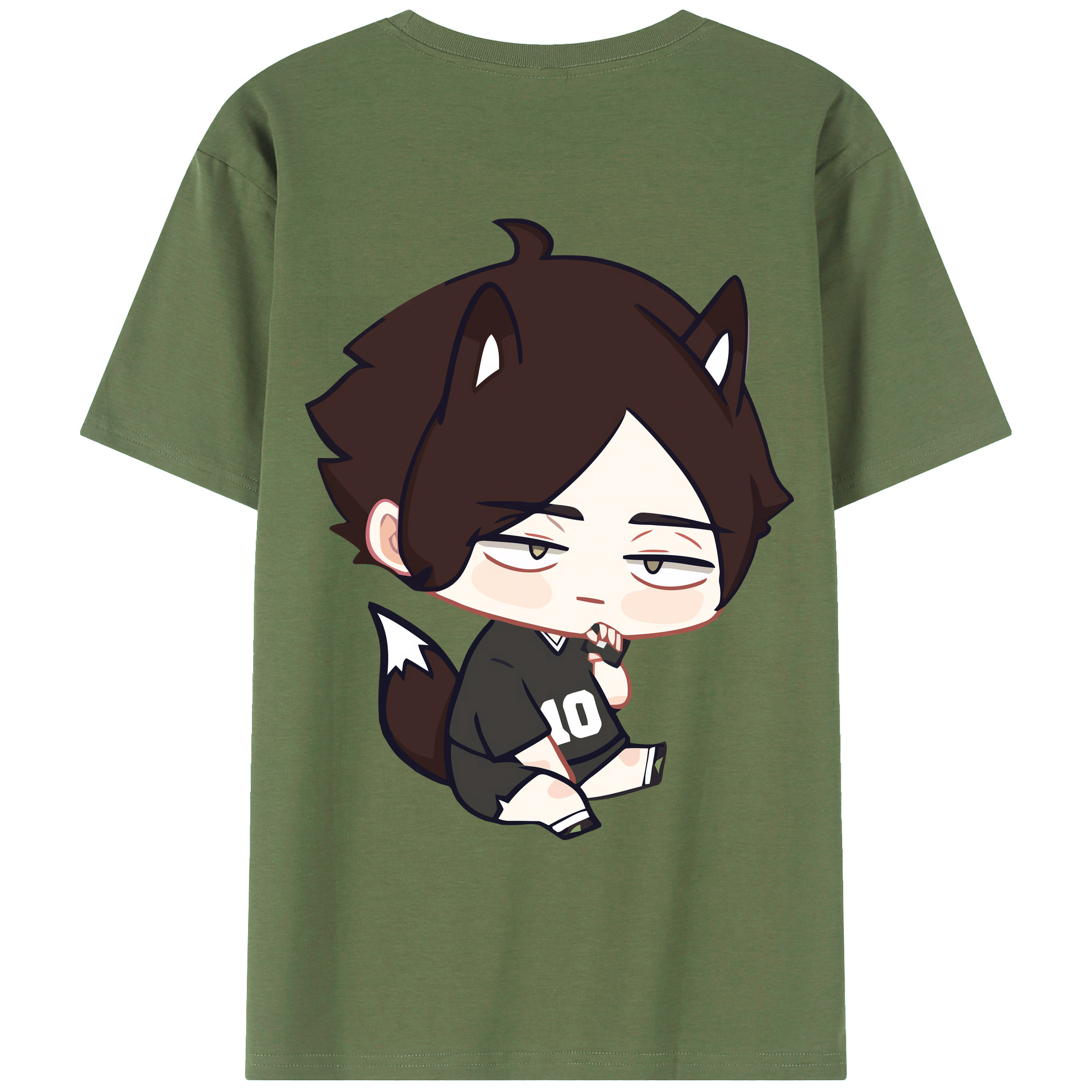 （画像用） ハイキュー!! Haikyu!! 綿100％ メンズ半袖Tシャツ（バックプリント） 通気性